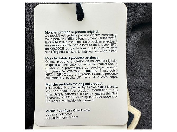 Polo Moncler Maglia com patch de logo em algodão cinza - vista 23