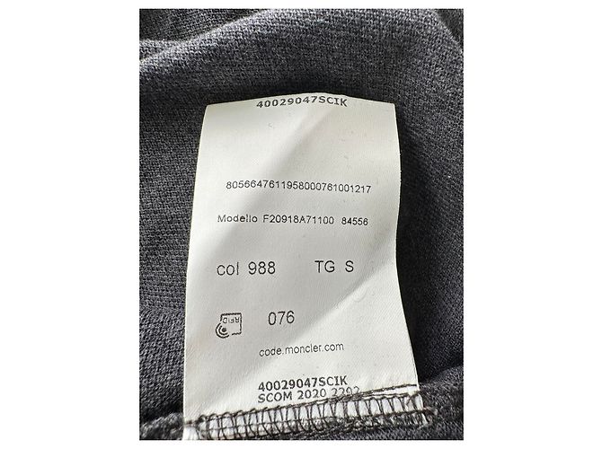 Polo Moncler Maglia com patch de logo em algodão cinza - vista 24