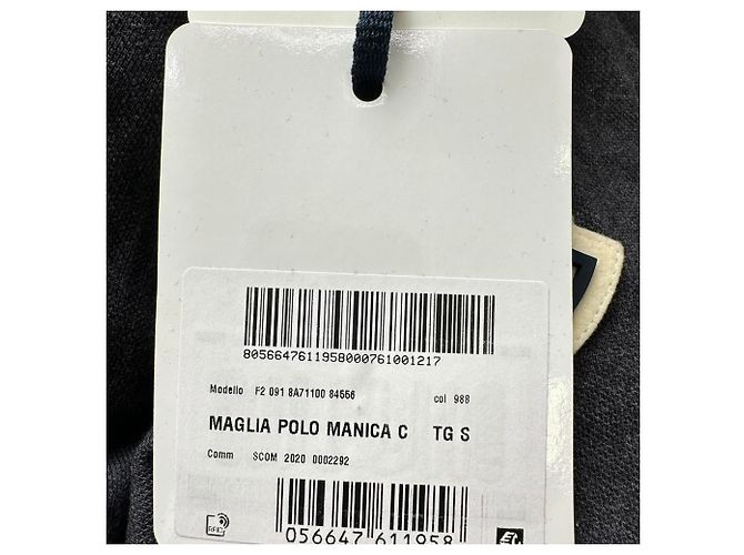 Polo Moncler Maglia com patch de logo em algodão cinza - vista 25