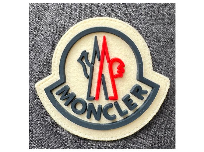 Polo Moncler Maglia com patch de logo em algodão cinza - vista 29