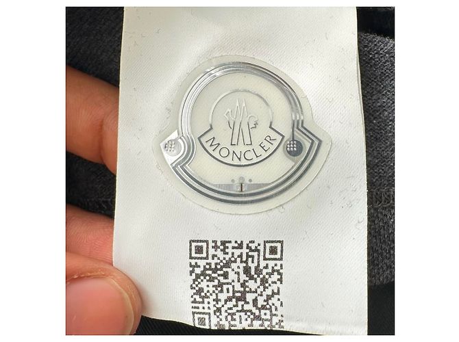 Polo Moncler Maglia com patch de logo em algodão cinza - vista 31