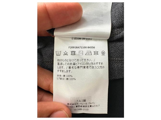 Polo Moncler Maglia com patch de logo em algodão cinza - vista 4