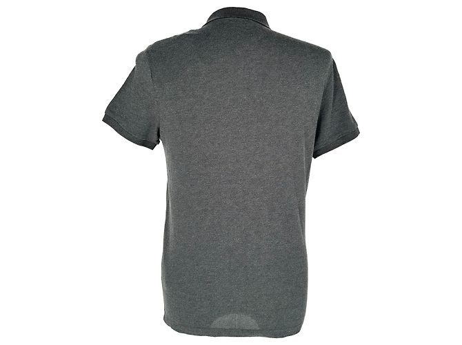 Polo Moncler Maglia com patch de logo em algodão cinza - vista 5
