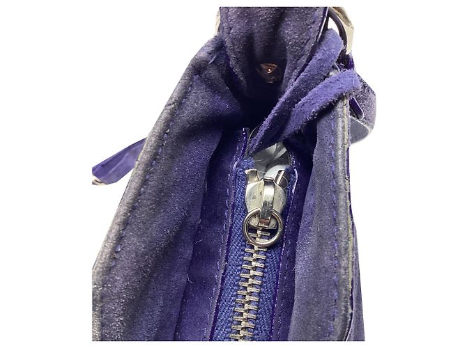 Everyday Borsa a tracolla Balenciaga Motocross Hip in camoscio viola Porpora - vista 12