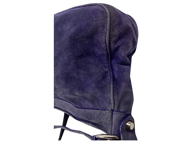 Everyday Borsa a tracolla Balenciaga Motocross Hip in camoscio viola Porpora - vista 13