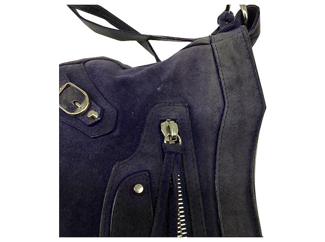 Everyday Borsa a tracolla Balenciaga Motocross Hip in camoscio viola Porpora - vista 14