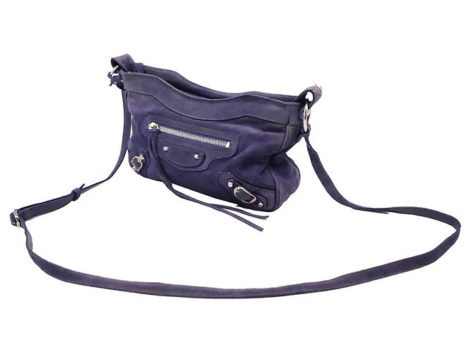 Everyday Borsa a tracolla Balenciaga Motocross Hip in camoscio viola Porpora - vista 2