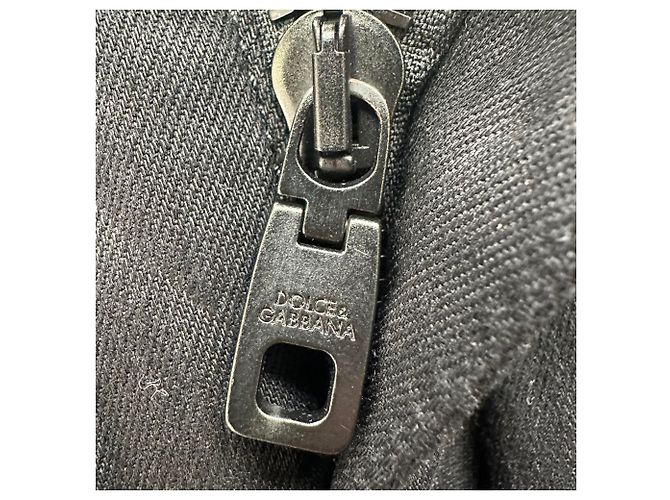 Jeans Slim-Fit in cotone nero con patch logo Dolce & Gabbana - vista 11