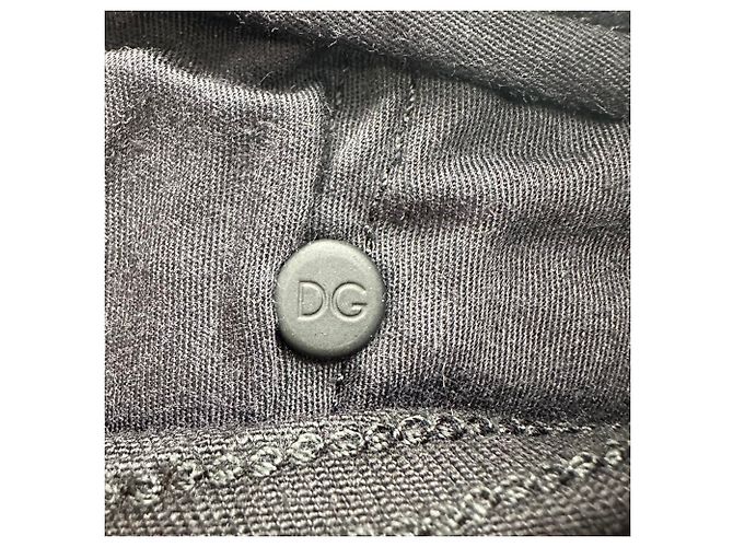 Jeans Slim-Fit in cotone nero con patch logo Dolce & Gabbana - vista 20
