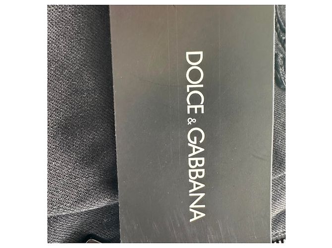 Jeans Slim-Fit in cotone nero con patch logo Dolce & Gabbana - vista 6