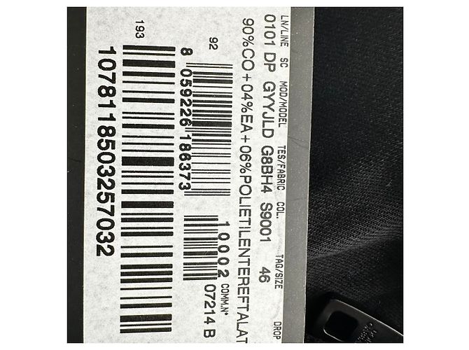 Jeans Slim-Fit in cotone nero con patch logo Dolce & Gabbana - vista 7