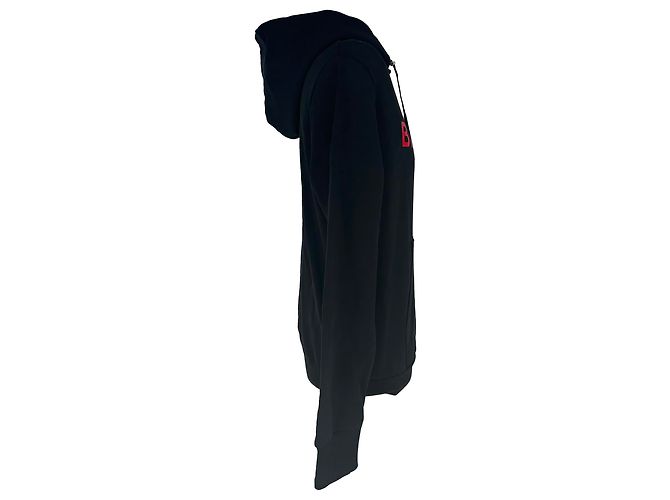 Balmain Hoodie mit Logo-Print aus schwarzer Baumwolle - Ansicht 2