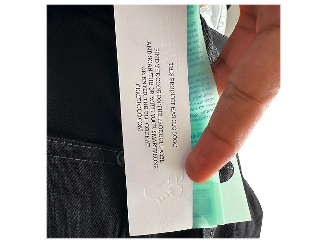 Off White Jeans skinny Off-White Diag-Striped in cotone nero - vista 17