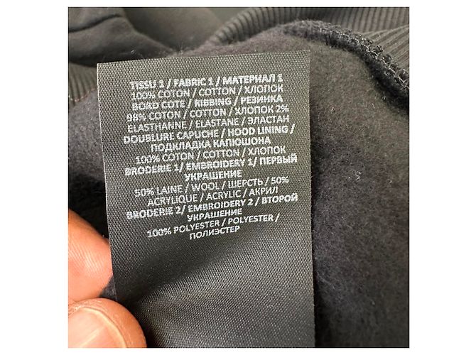 Balmain Hoodie mit besticktem Logo aus schwarzer Baumwolle - Ansicht 13