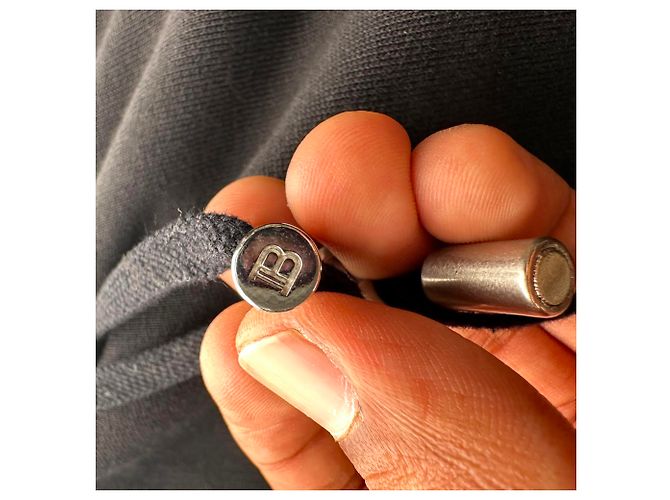 Balmain Hoodie mit besticktem Logo aus schwarzer Baumwolle - Ansicht 6