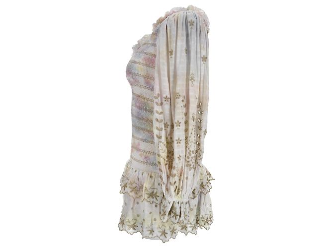 Mini abito Loveshackfancy Celia Tie-Dye in viscosa multicolore - vista 2