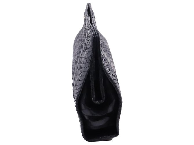 Autre Marque Borsa a pochette grande Elisabeth Weinstock in pelle di serpente nera Stampa python - vista 2