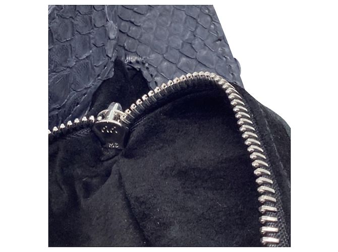 Autre Marque Borsa a pochette grande Elisabeth Weinstock in pelle di serpente nera Stampa python - vista 5