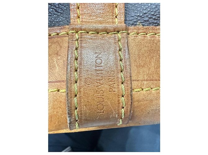 Borsa a secchiello Louis Vuitton Large Noe Monogram in tela rivestita marrone Stampa python - vista 11