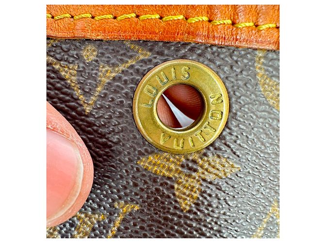 Borsa a secchiello Louis Vuitton Large Noe Monogram in tela rivestita marrone Stampa python - vista 5