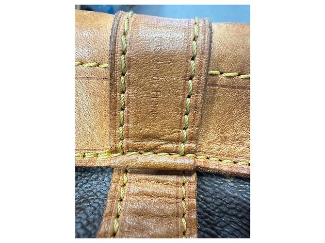 Borsa a secchiello Louis Vuitton Large Noe Monogram in tela rivestita marrone Stampa python - vista 8