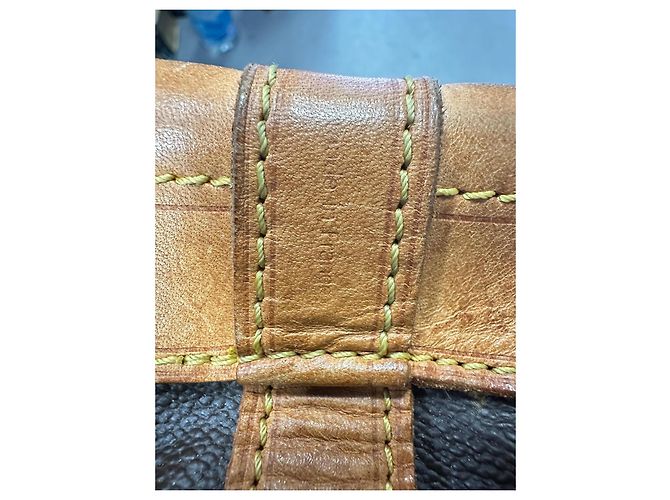 Borsa a secchiello Louis Vuitton Large Noe Monogram in tela rivestita marrone Stampa python - vista 9