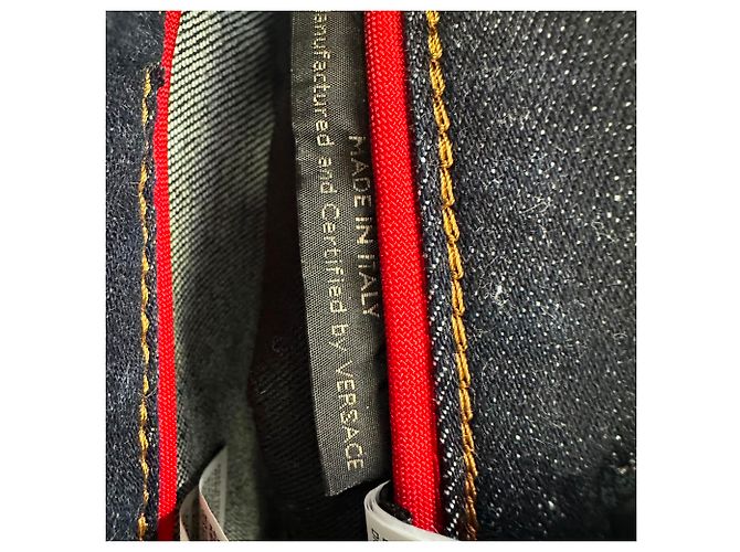 Jeans Versace Taylor-Fit in cotone nero - vista 11
