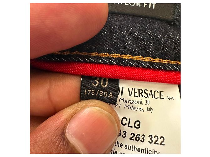 Jeans Versace Taylor-Fit in cotone nero - vista 12