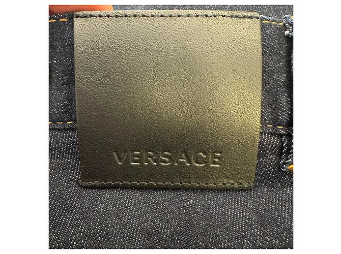 Jeans Versace Taylor-Fit in cotone nero - vista 3