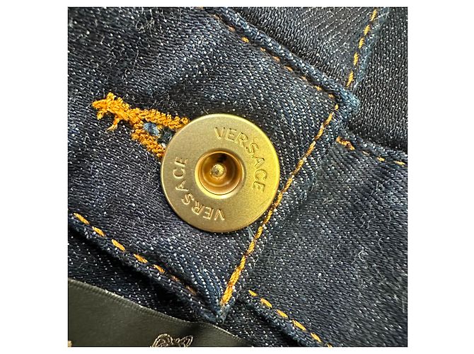 Jeans Versace Taylor-Fit in cotone nero - vista 5