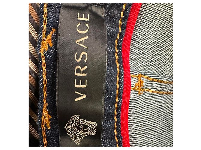 Jeans Versace Taylor-Fit in cotone nero - vista 6