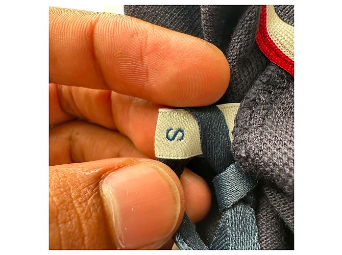 Polo Moncler com patch de logo em algodão azul marinho - vista 4