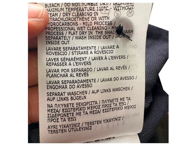 Polo Moncler com patch de logo em algodão azul marinho - vista 8