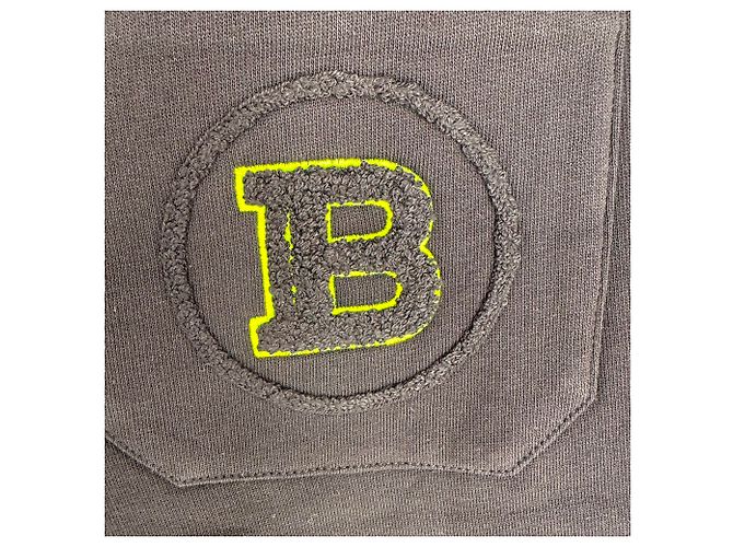 Pantaloni jogger Balmain in cotone nero con logo ricamato - vista 3
