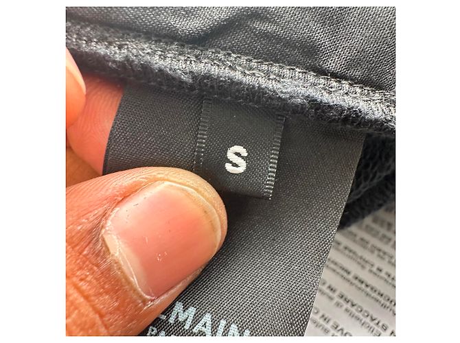 Balmain Jogginghose mit Foil Tape Logo aus schwarzer Baumwolle - Ansicht 7