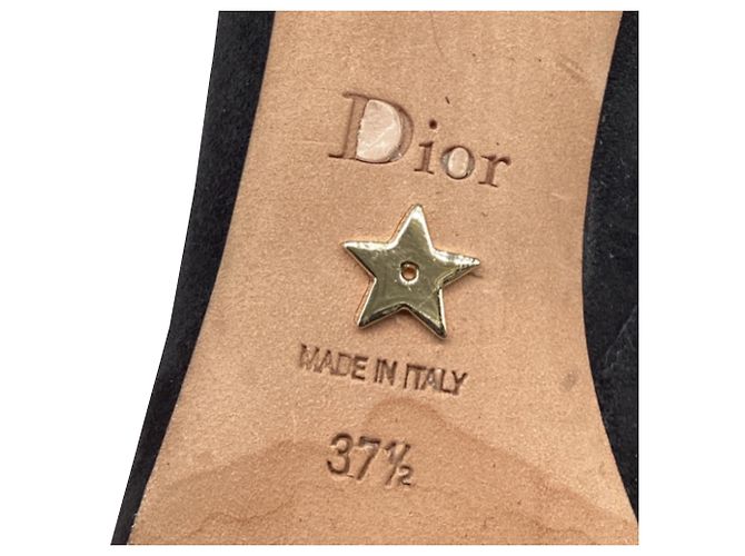 Christian Dior Botas altas de tacón Dior en ante negro - vista 9