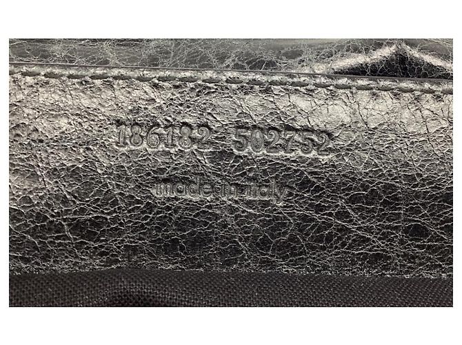 Borsa a busta Balenciaga Giant 21 Envelope in pelle nera Nero - vista 14