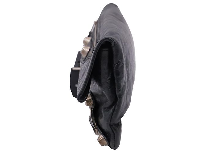 Borsa a busta Balenciaga Giant 21 Envelope in pelle nera Nero - vista 3