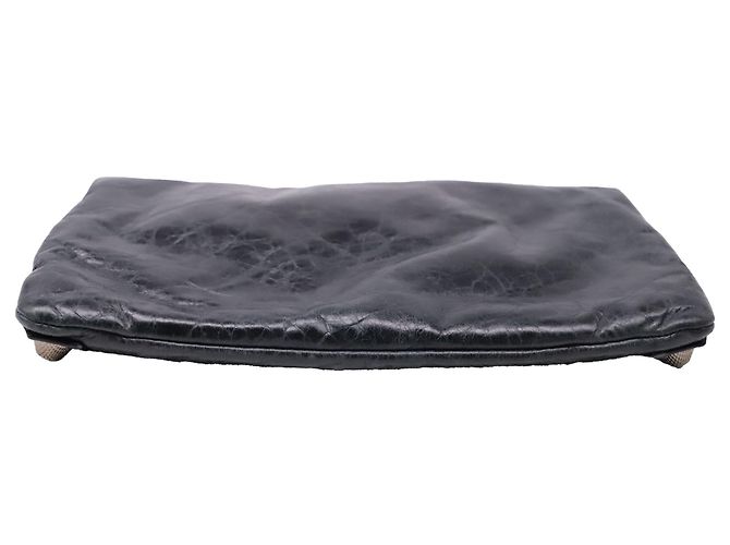 Borsa a busta Balenciaga Giant 21 Envelope in pelle nera Nero - vista 5
