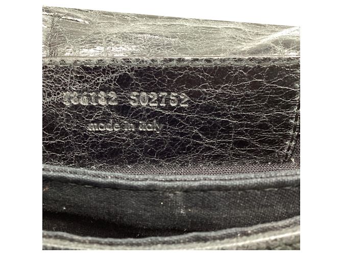 Borsa a busta Balenciaga Giant 21 Envelope in pelle nera Nero - vista 6