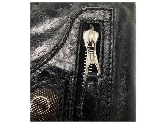 Borsa a busta Balenciaga Giant 21 Envelope in pelle nera Nero - vista 9