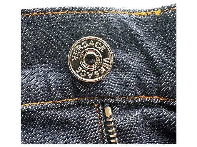 Jeans Versace Tailor-Fit in cotone blu navy - vista 15