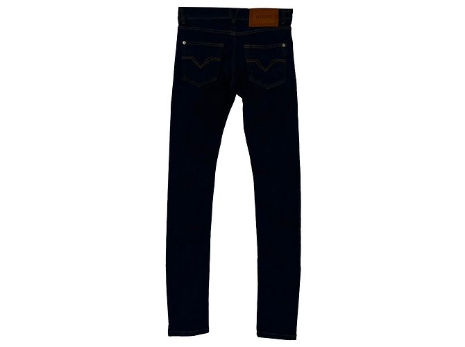 Jeans Versace Tailor-Fit in cotone blu navy - vista 2