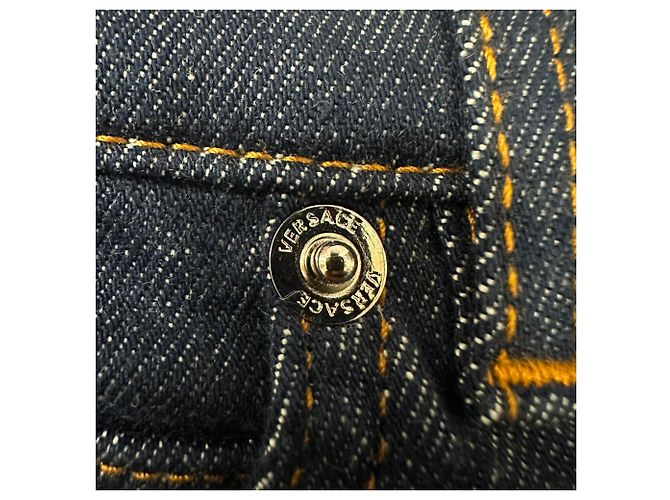 Jeans Versace Tailor-Fit in cotone blu navy - vista 23