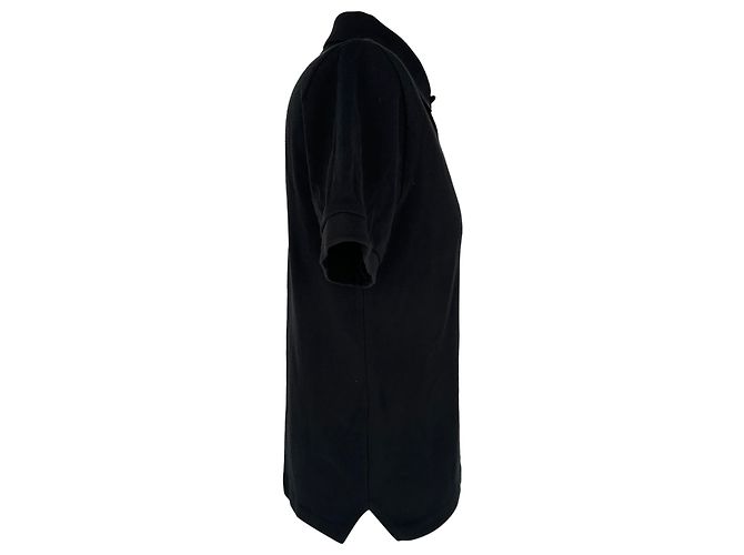 Polo a maniche corte Bottega Veneta in cotone nero - vista 2