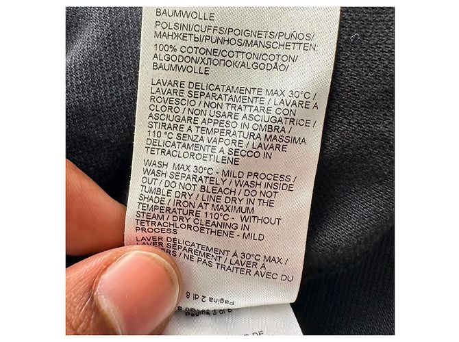 Polo a maniche corte Bottega Veneta in cotone nero - vista 4