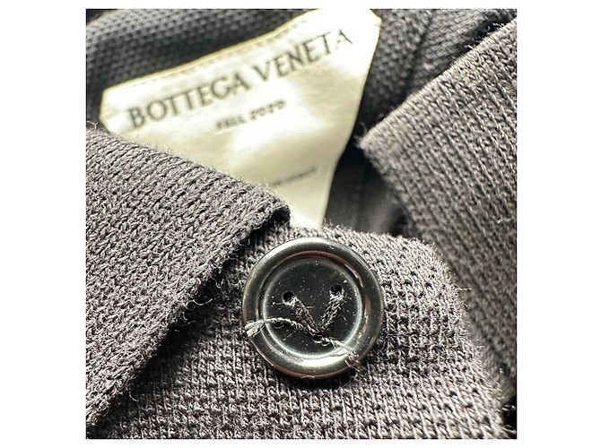 Polo a maniche corte Bottega Veneta in cotone nero - vista 8