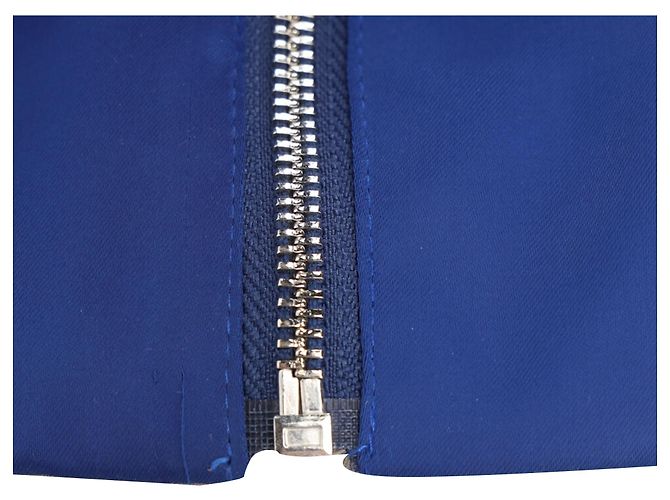 Maje Bacary bestickte Bomberjacke aus blauem Polyester - Ansicht 11