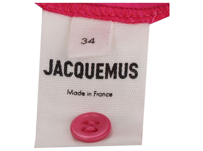 Mini abito Jacquemus La Chemise Arles con ritagli in viscosa rosa - vista 7