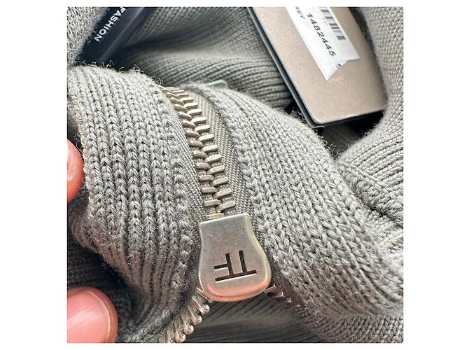 Tom Ford Half-Zip Knitted Sweater in Grey Wool - view 7